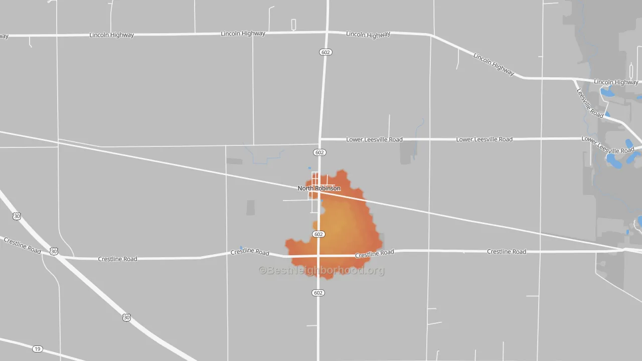 Bike Grade map of 44856, OH
