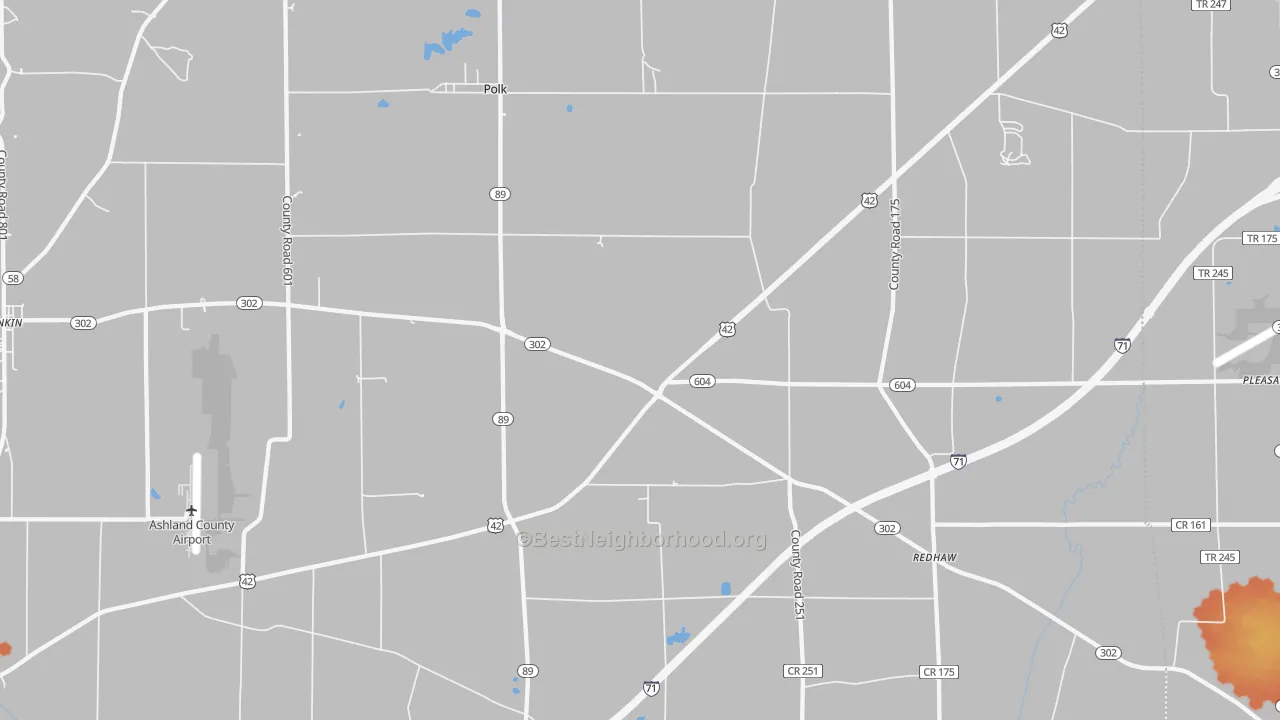Bike Grade map of 44866, OH