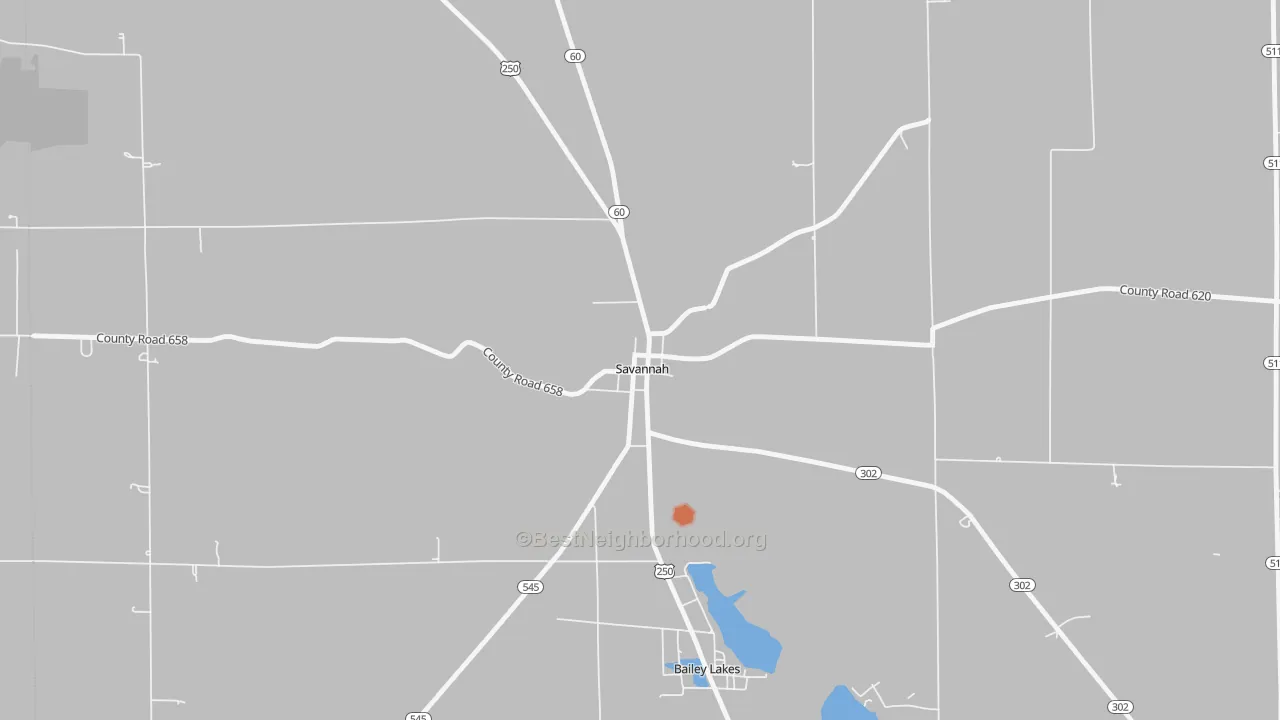Bike Grade map of 44874, OH