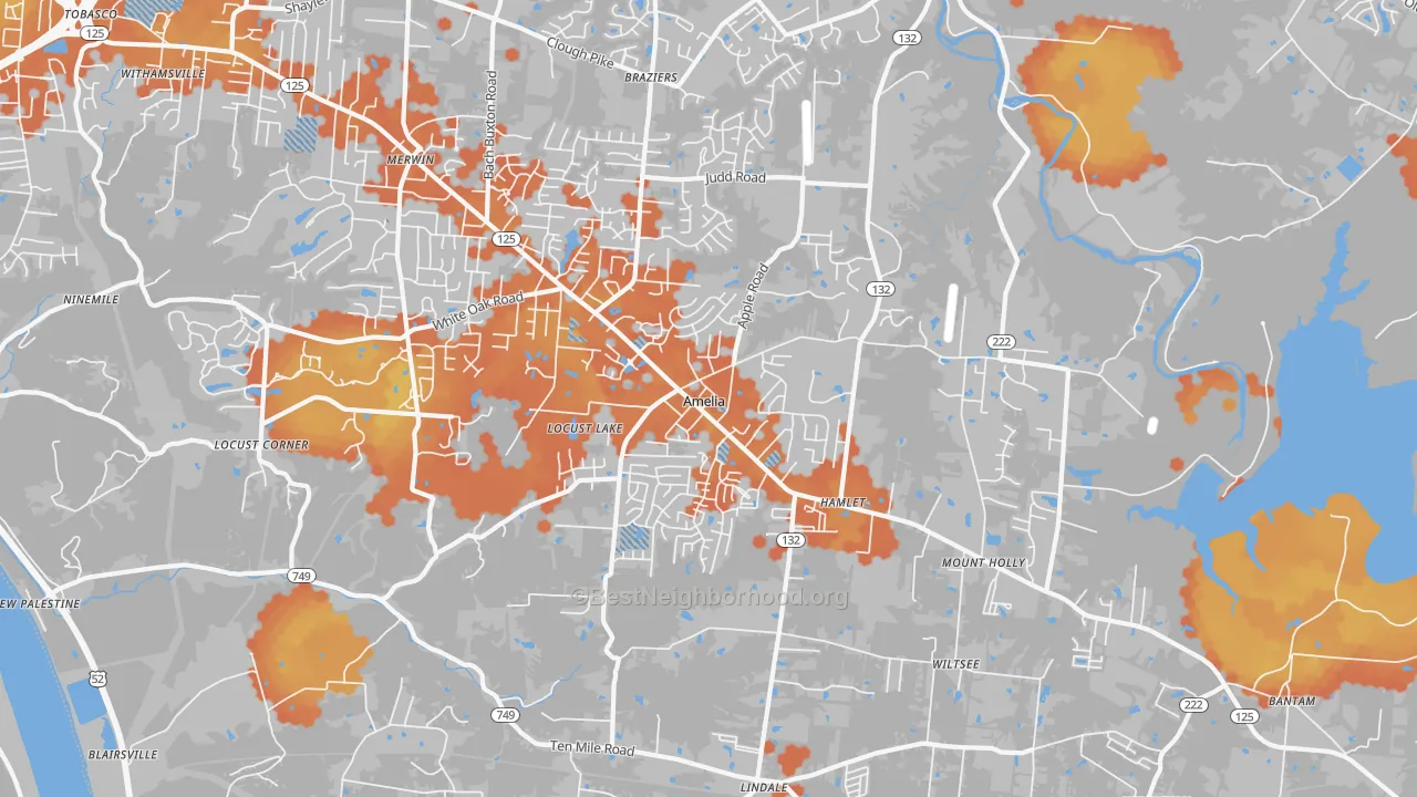 Bike Grade map of 45102, OH