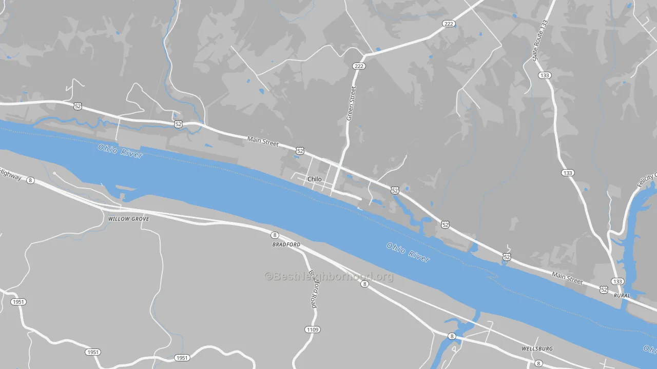 Bike Grade map of 45112, OH