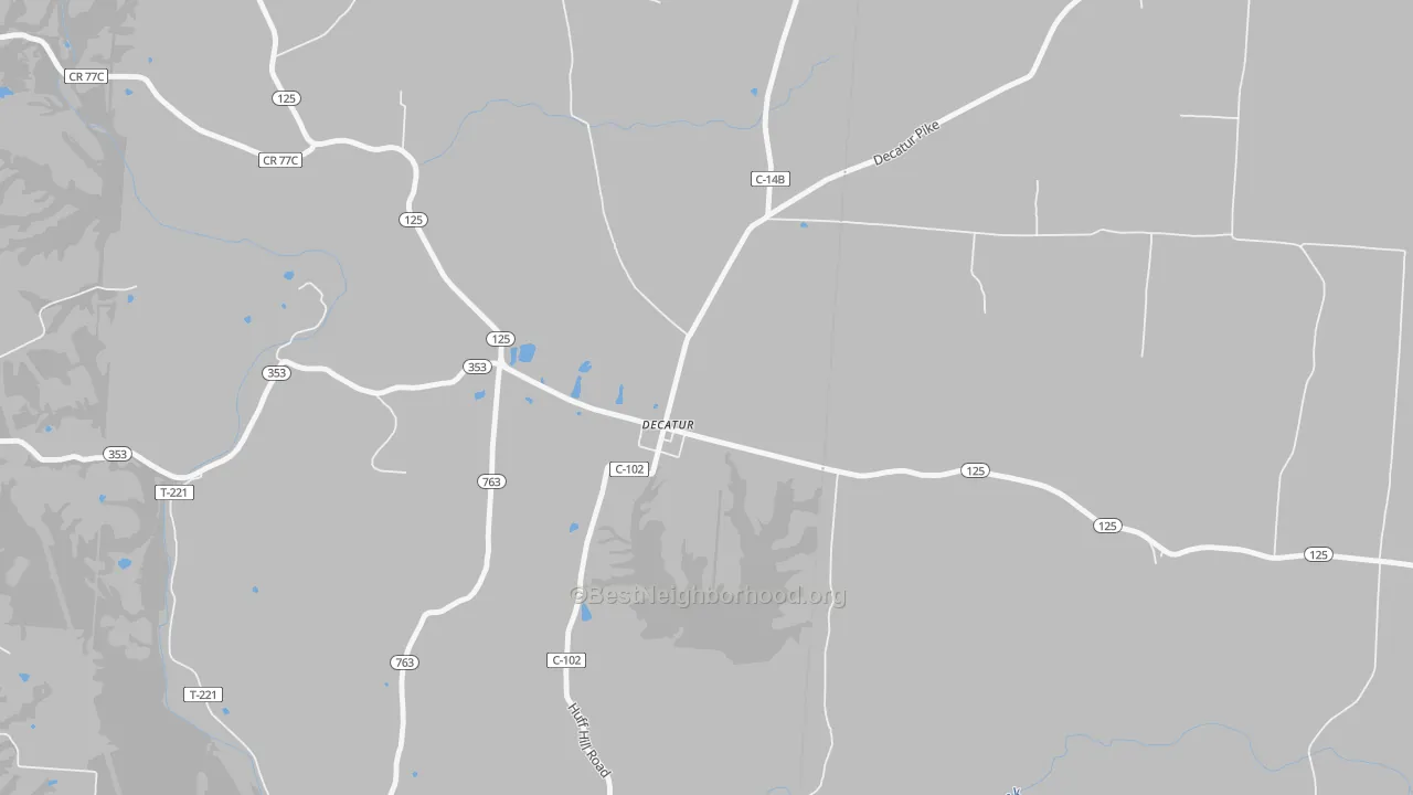 Bike Grade map of 45115, OH