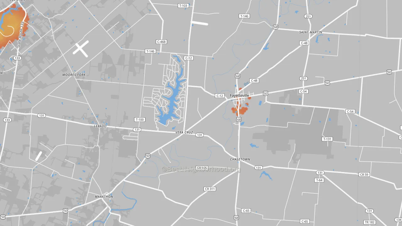 Bike Grade map of 45118, OH