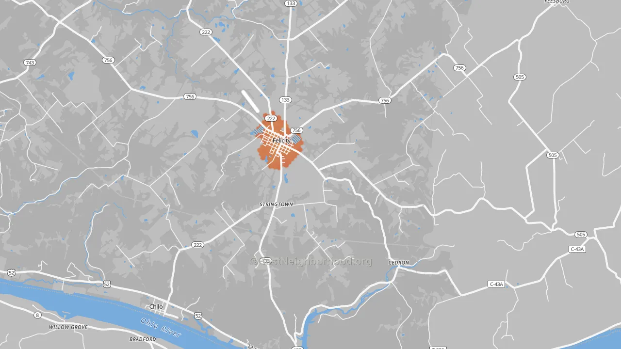 Bike Grade map of 45120, OH