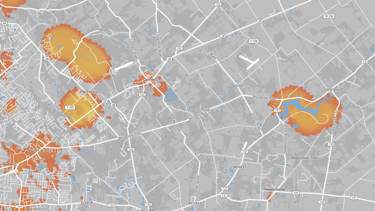 Bike Grade map of 45122, OH