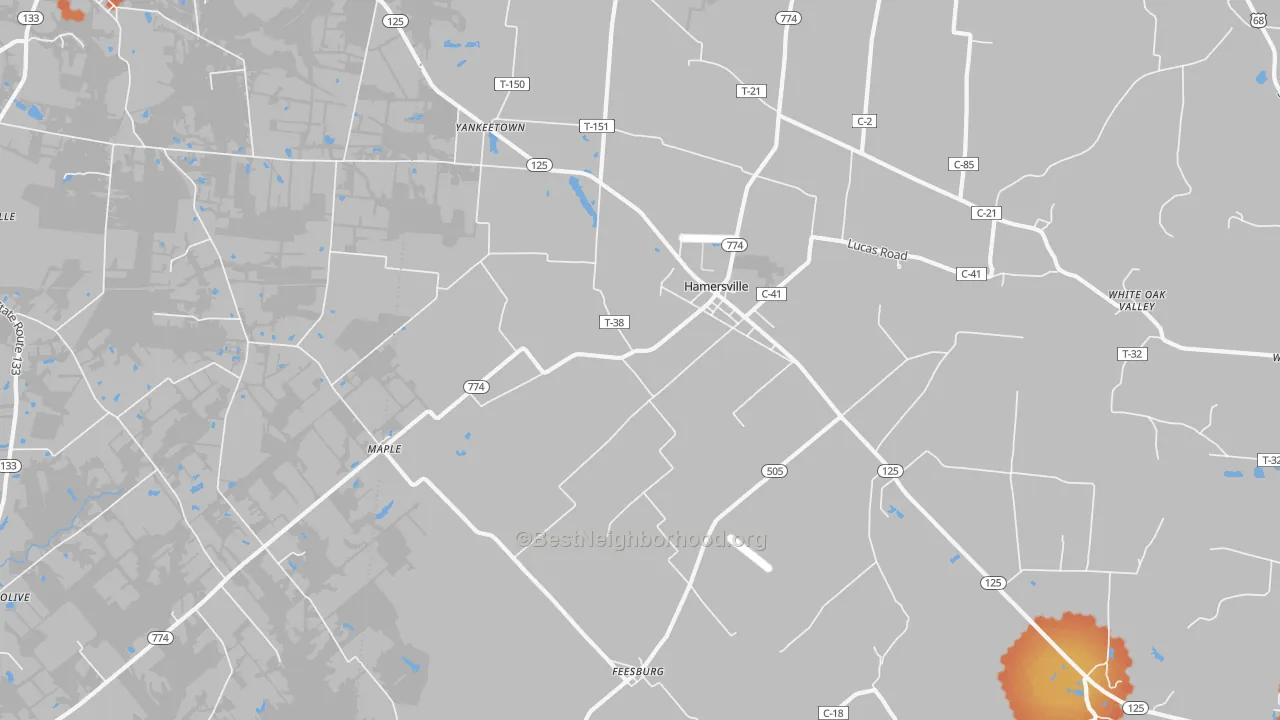 Bike Grade map of 45130, OH
