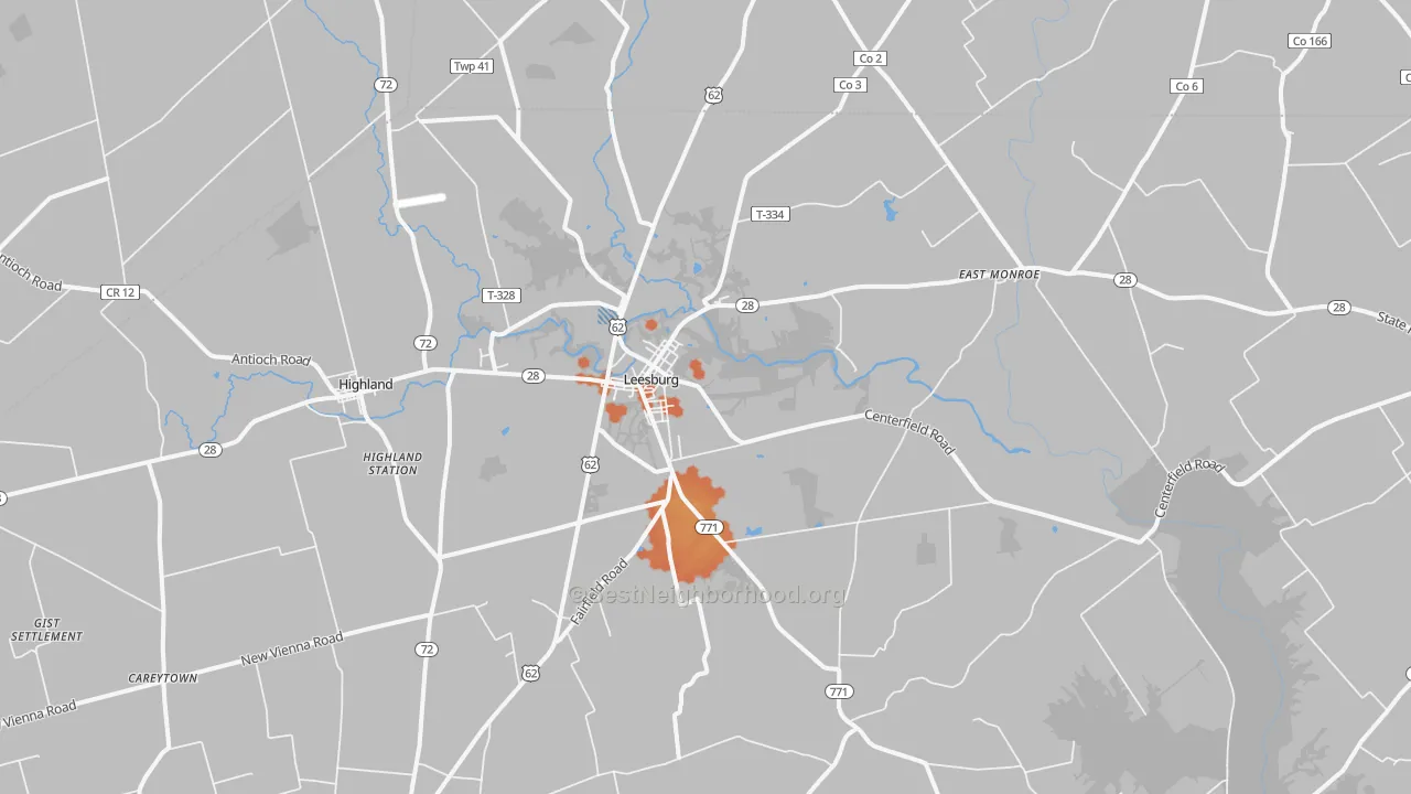 Bike Grade map of 45135, OH