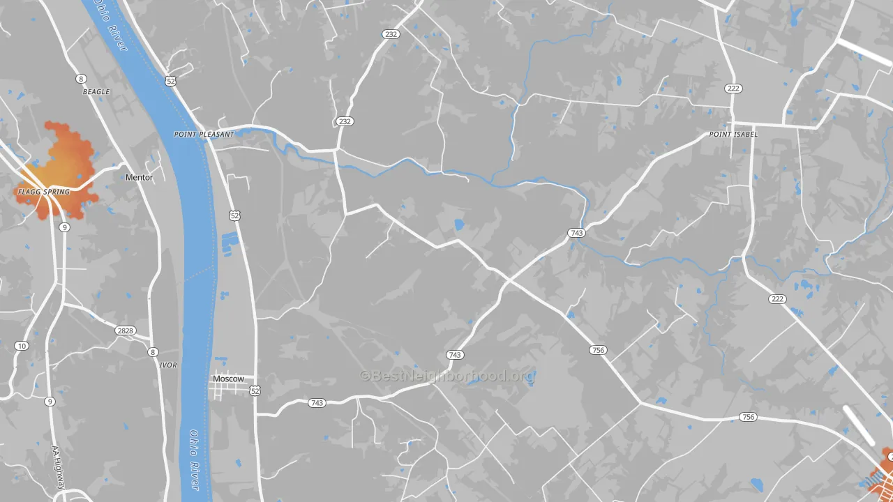 Bike Grade map of 45153, OH