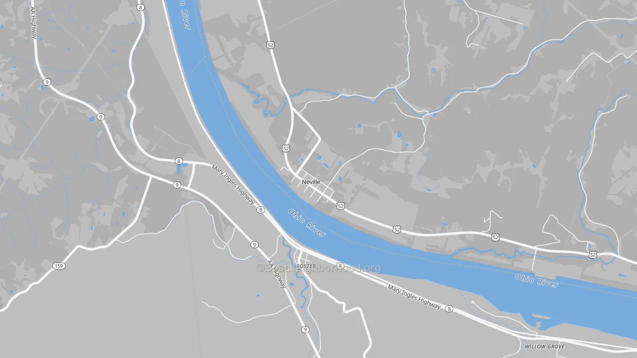 Bike Grade map of 45156, OH