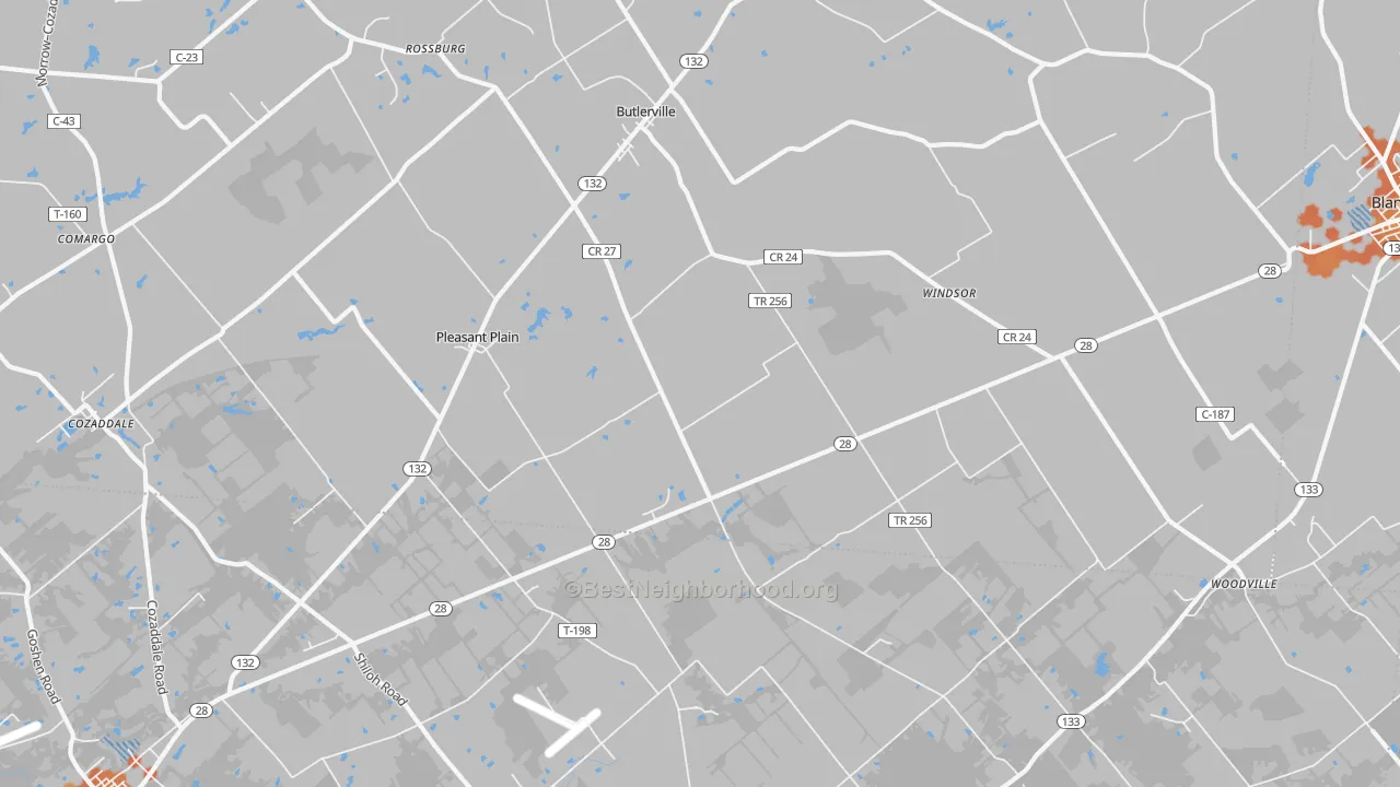 Bike Grade map of 45162, OH