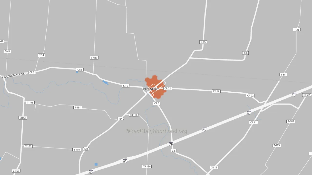 Bike Grade map of 45164, OH