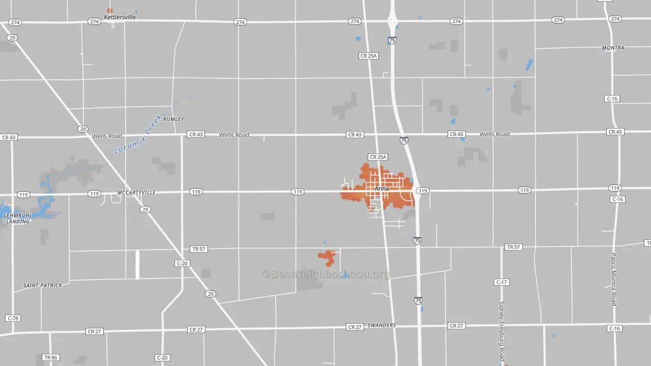 Bike Grade map of 45302, OH