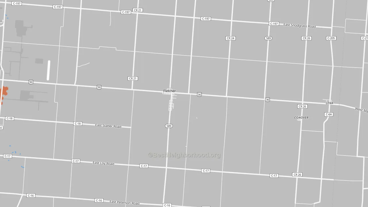 Bike Grade map of 45326, OH