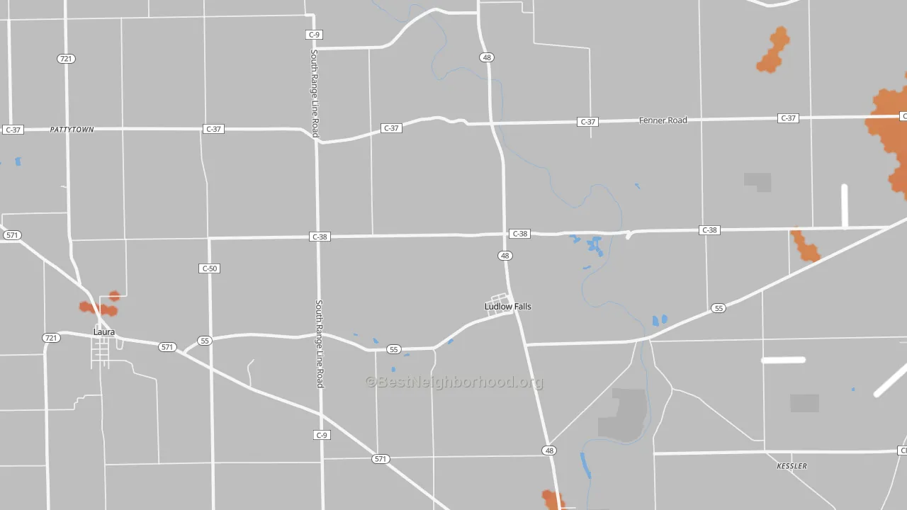 Bike Grade map of 45339, OH