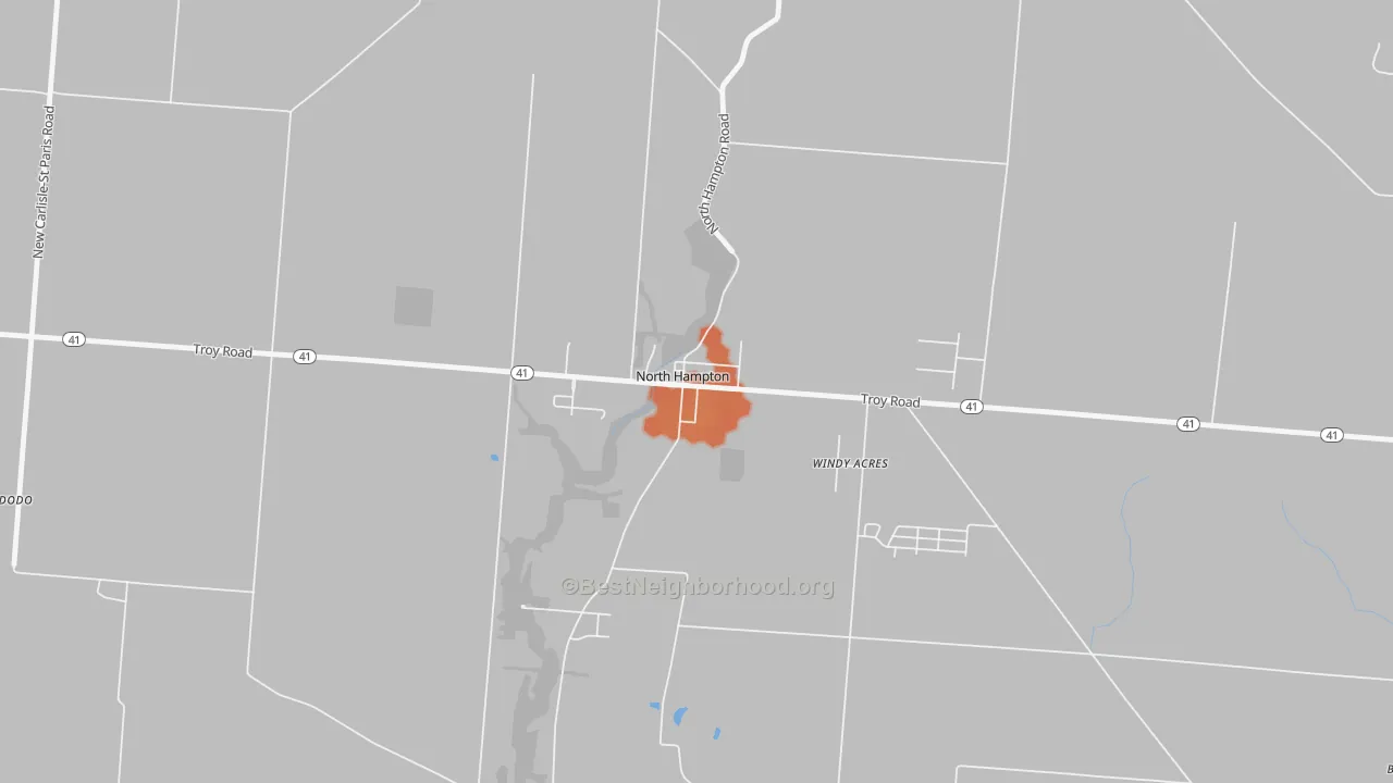 Bike Grade map of 45349, OH