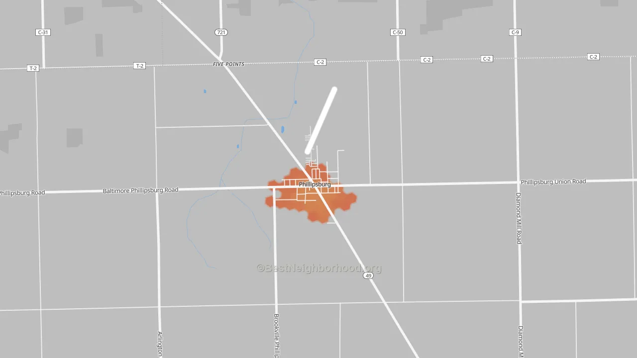 Bike Grade map of 45354, OH