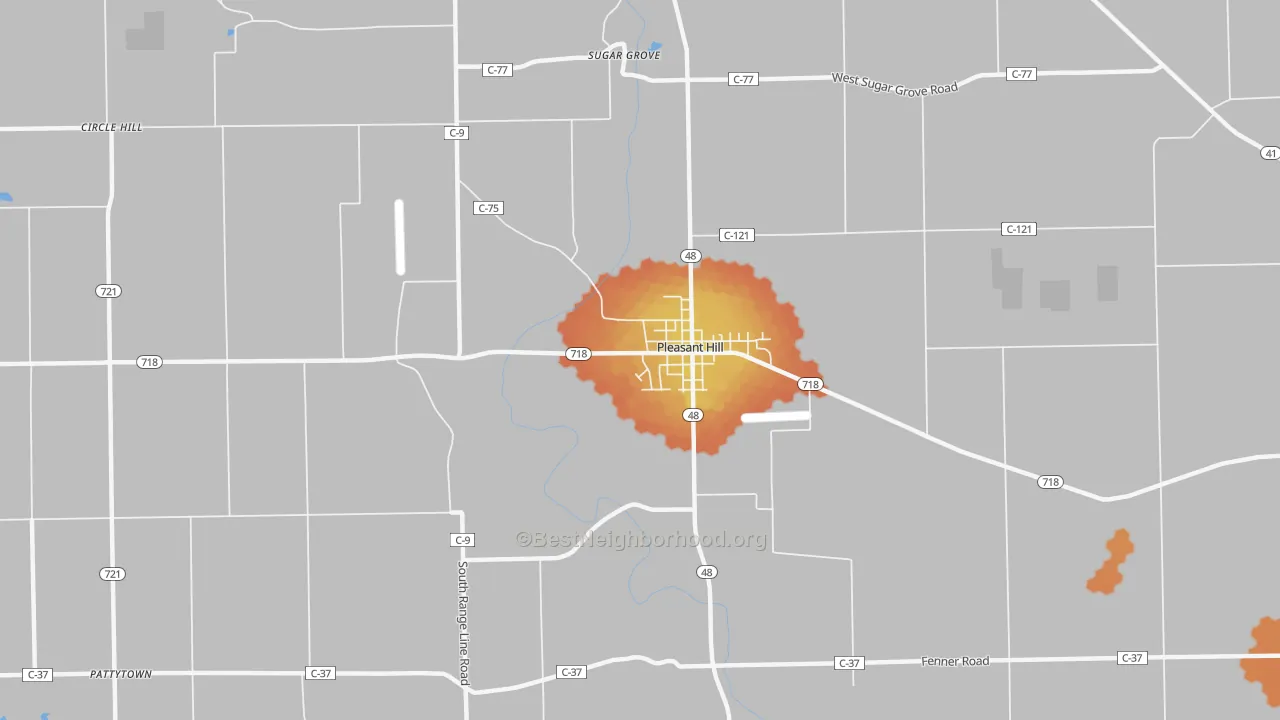 Bike Grade map of 45359, OH