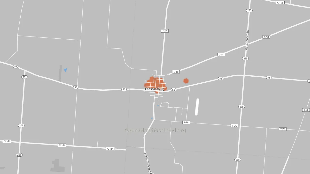 Bike Grade map of 45389, OH