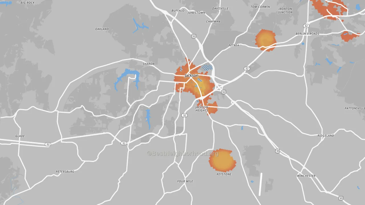 Bike Grade map of 45640, OH