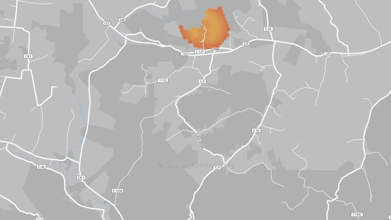 Bike Grade map of 45650, OH