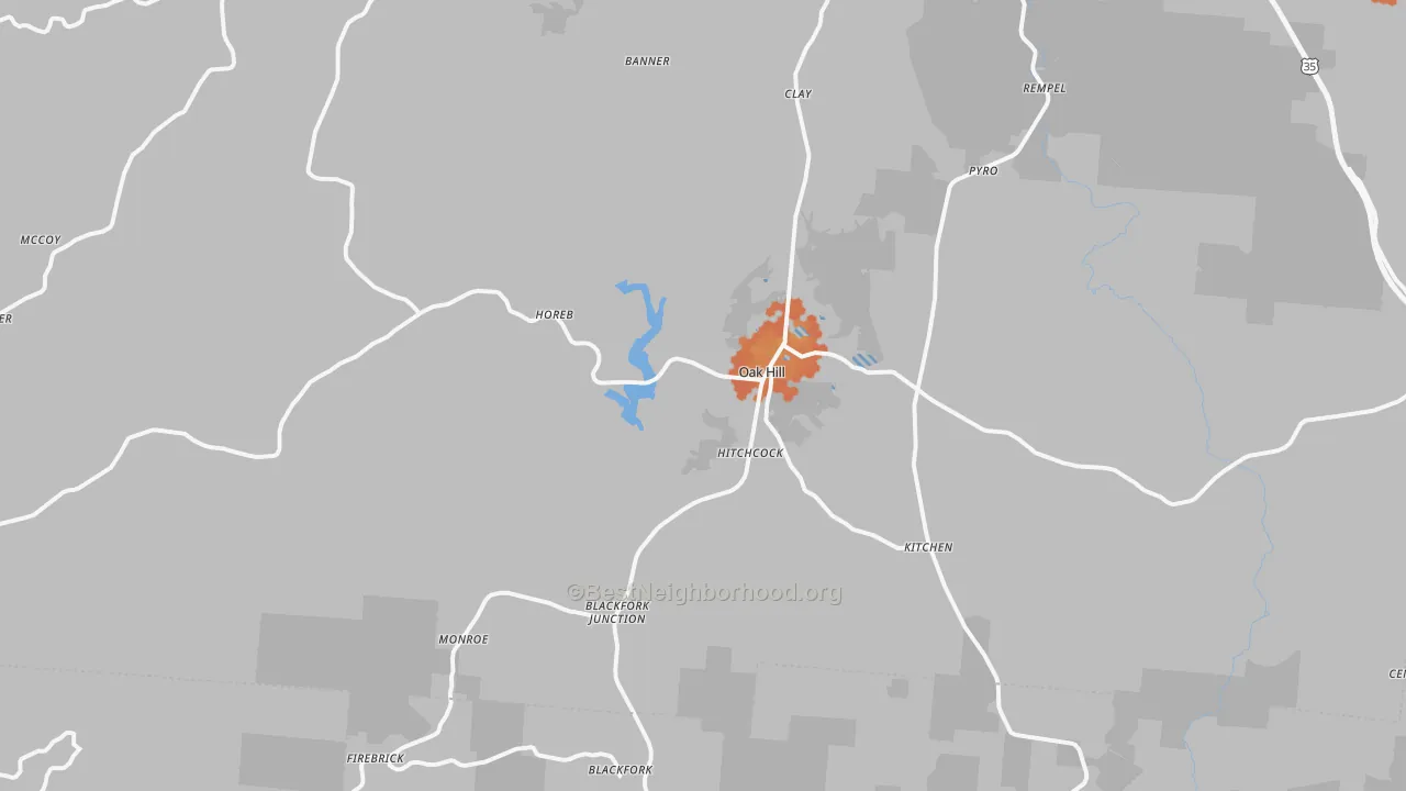 Bike Grade map of 45656, OH