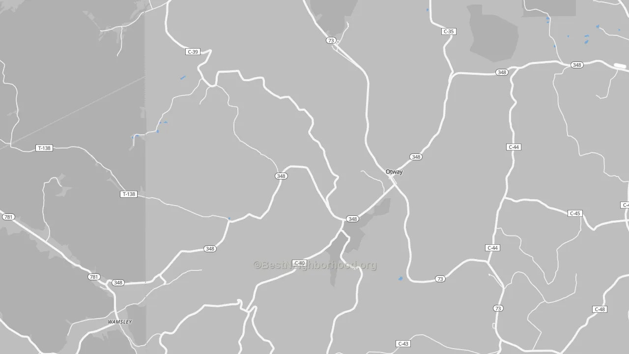 Bike Grade map of 45657, OH