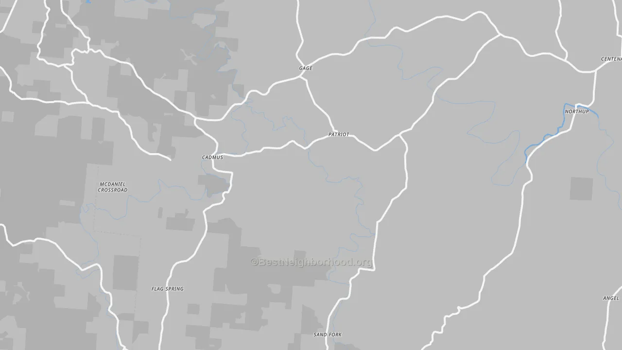 Bike Grade map of 45658, OH