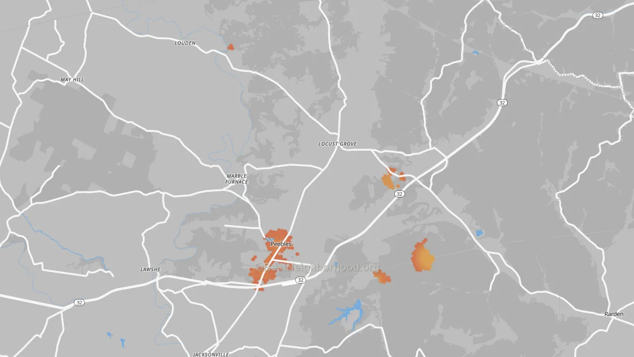 Bike Grade map of 45660, OH