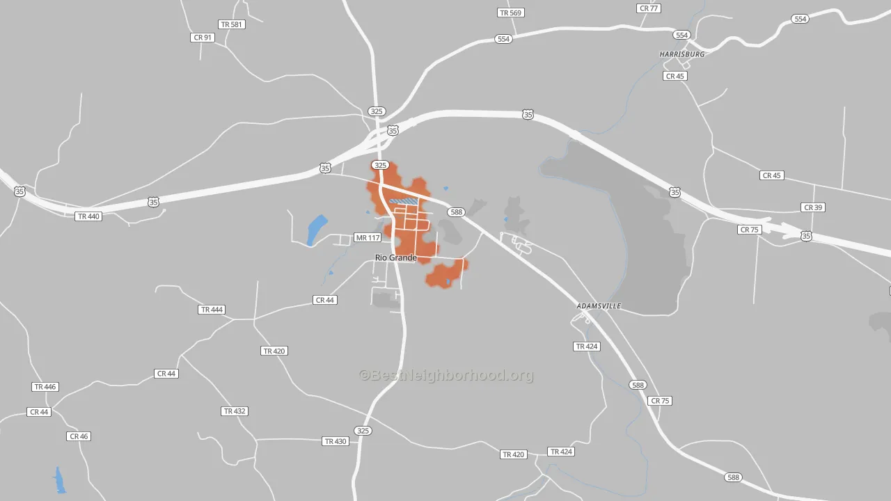 Bike Grade map of 45674, OH