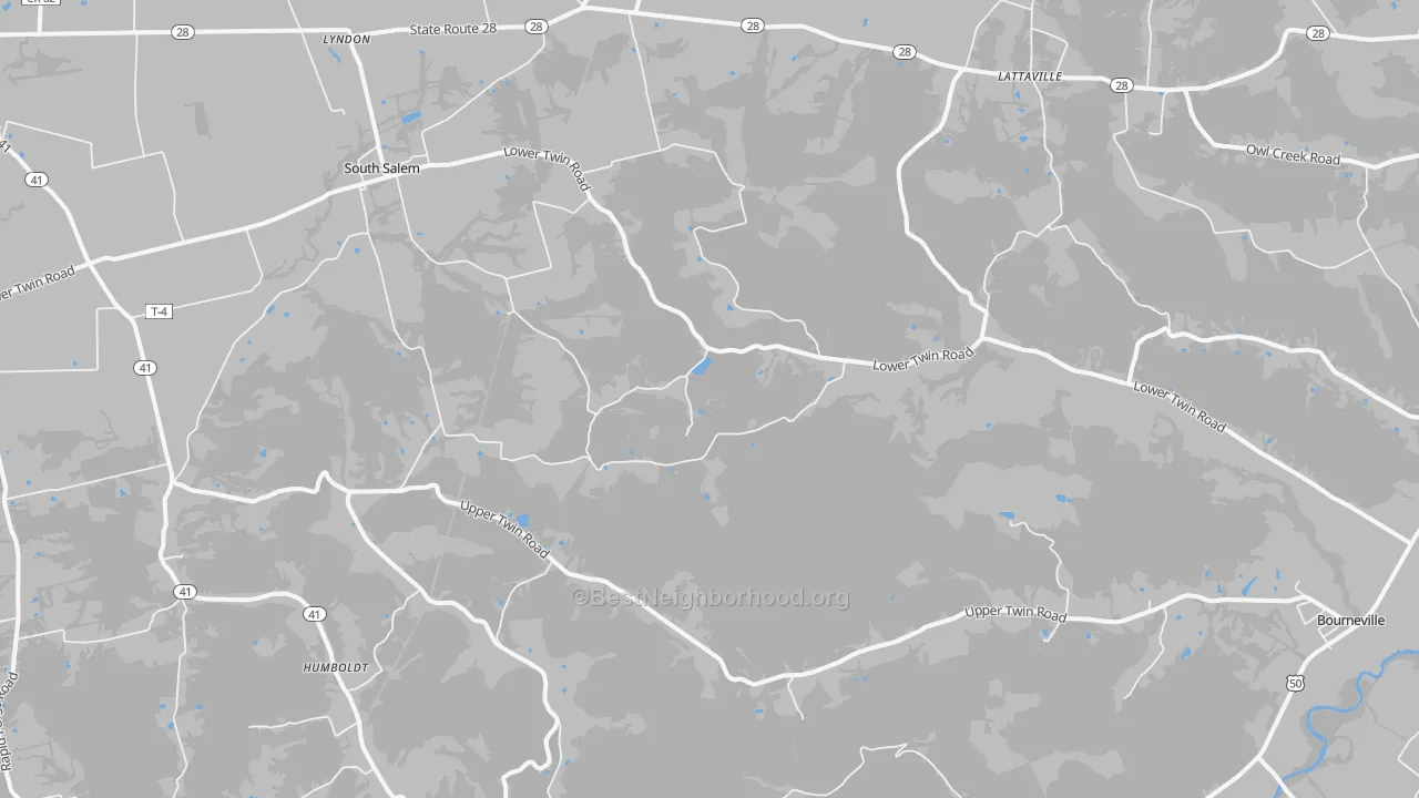 Bike Grade map of 45681, OH