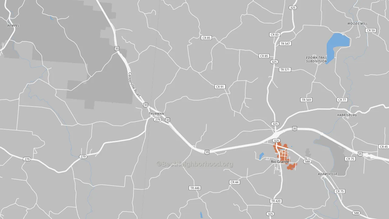 Bike Grade map of 45685, OH
