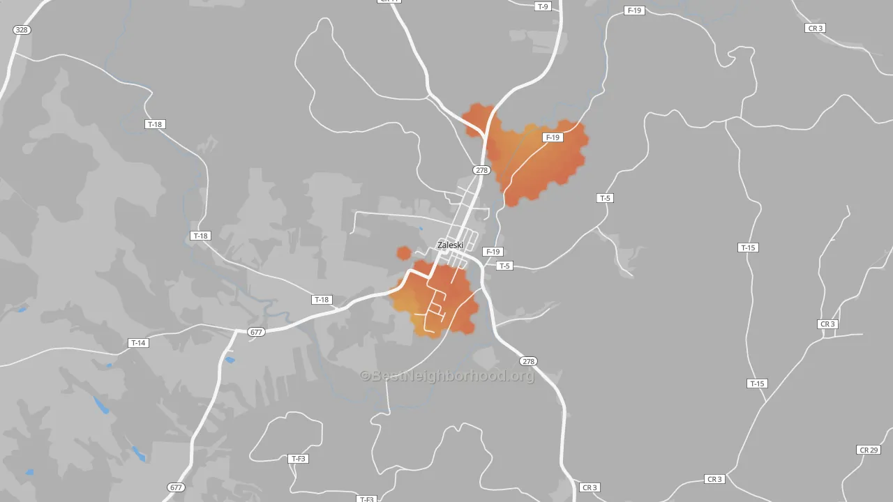 Bike Grade map of 45698, OH