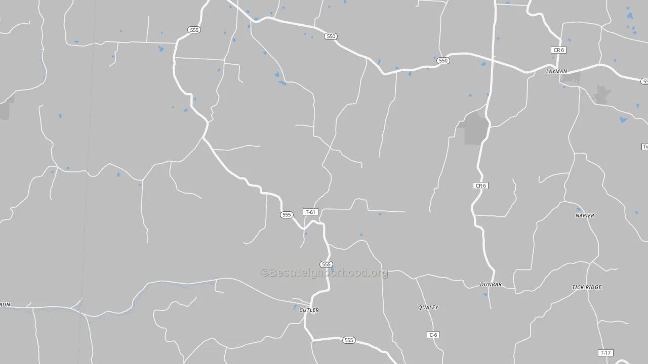 Bike Grade map of 45724, OH