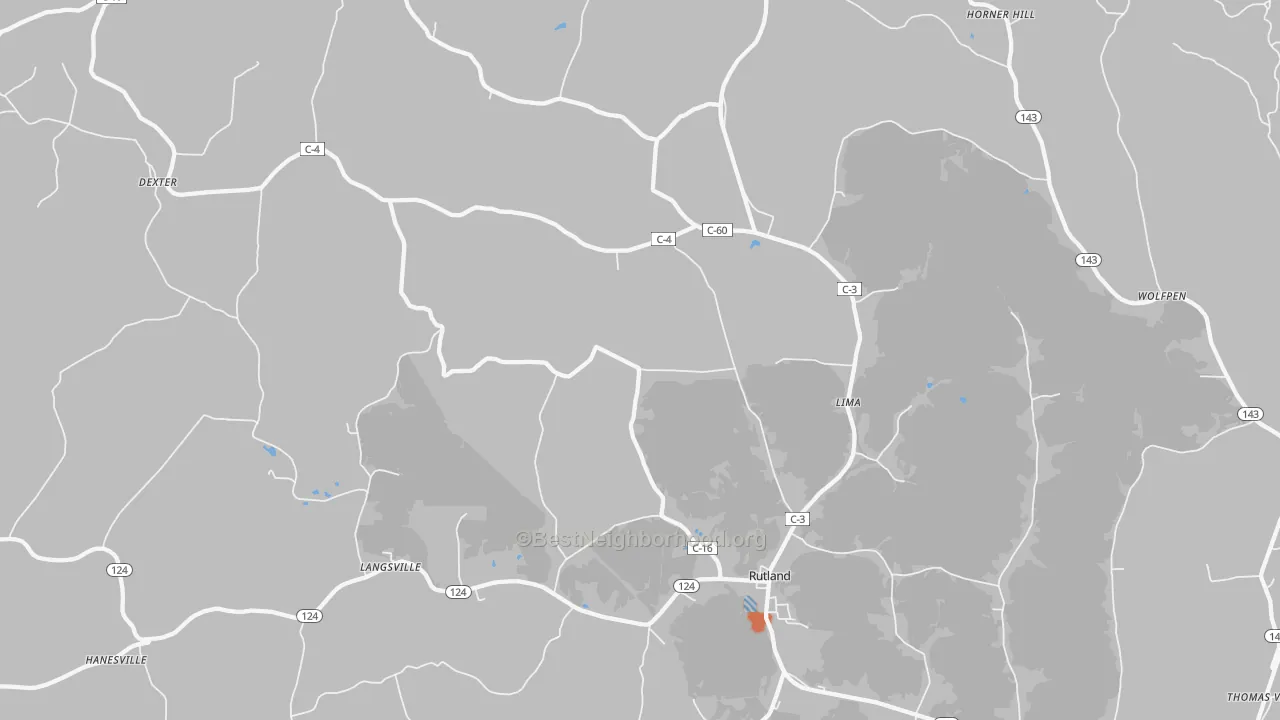 Bike Grade map of 45775, OH