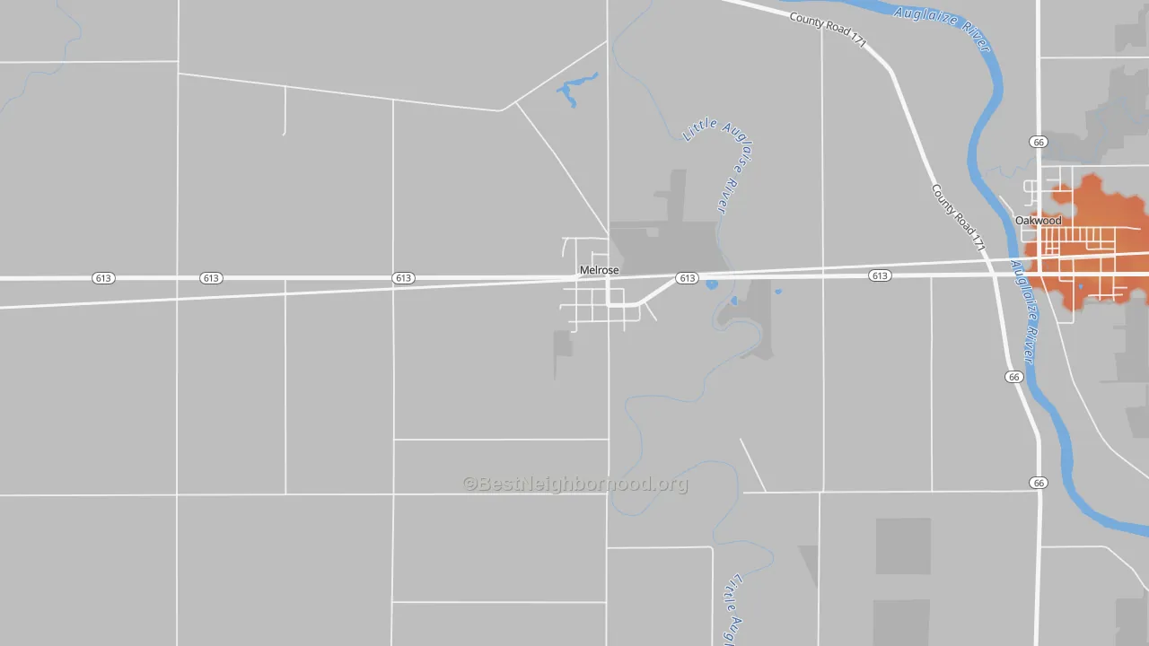 Bike Grade map of 45861, OH