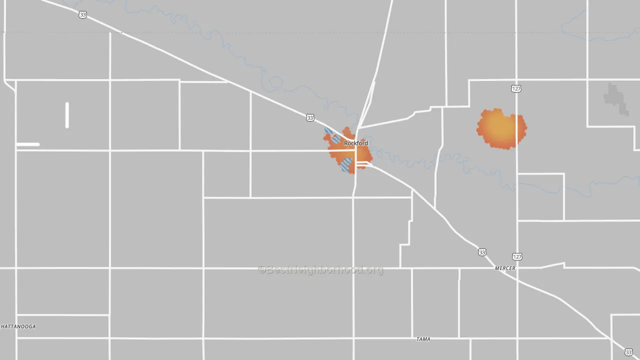 Bike Grade map of 45882, OH