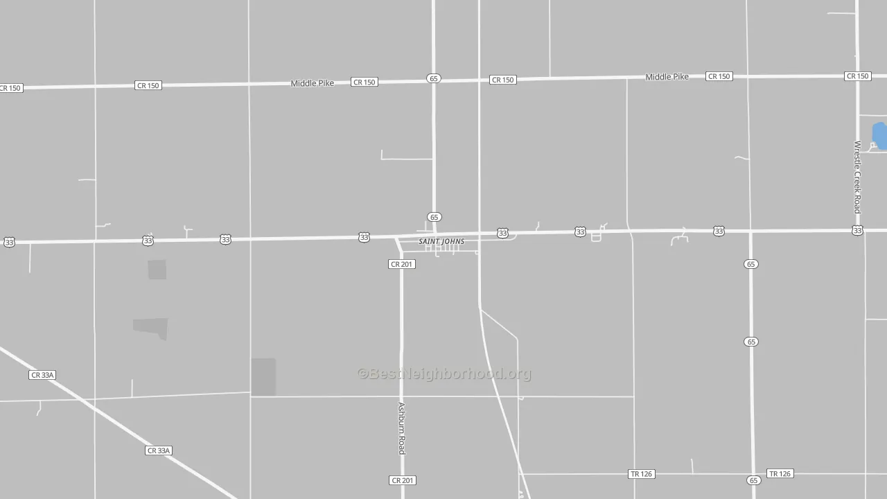 Bike Grade map of 45884, OH