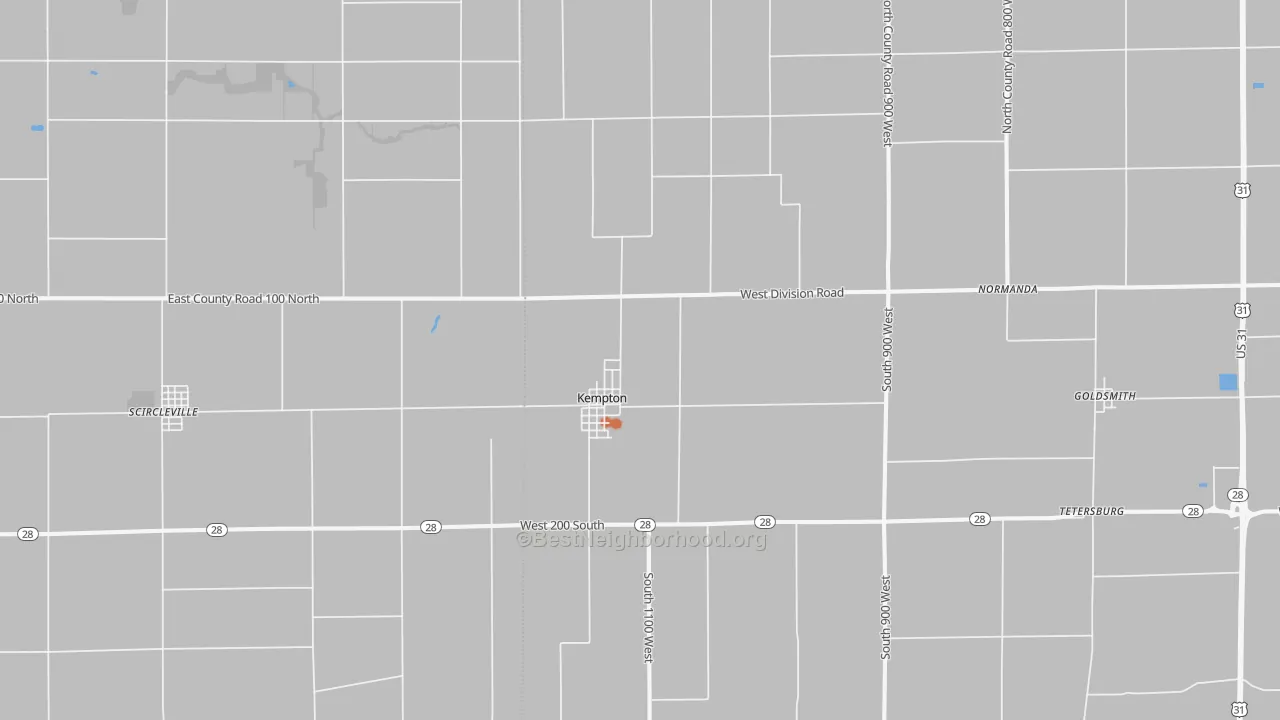 Bike Grade map of 46049, IN