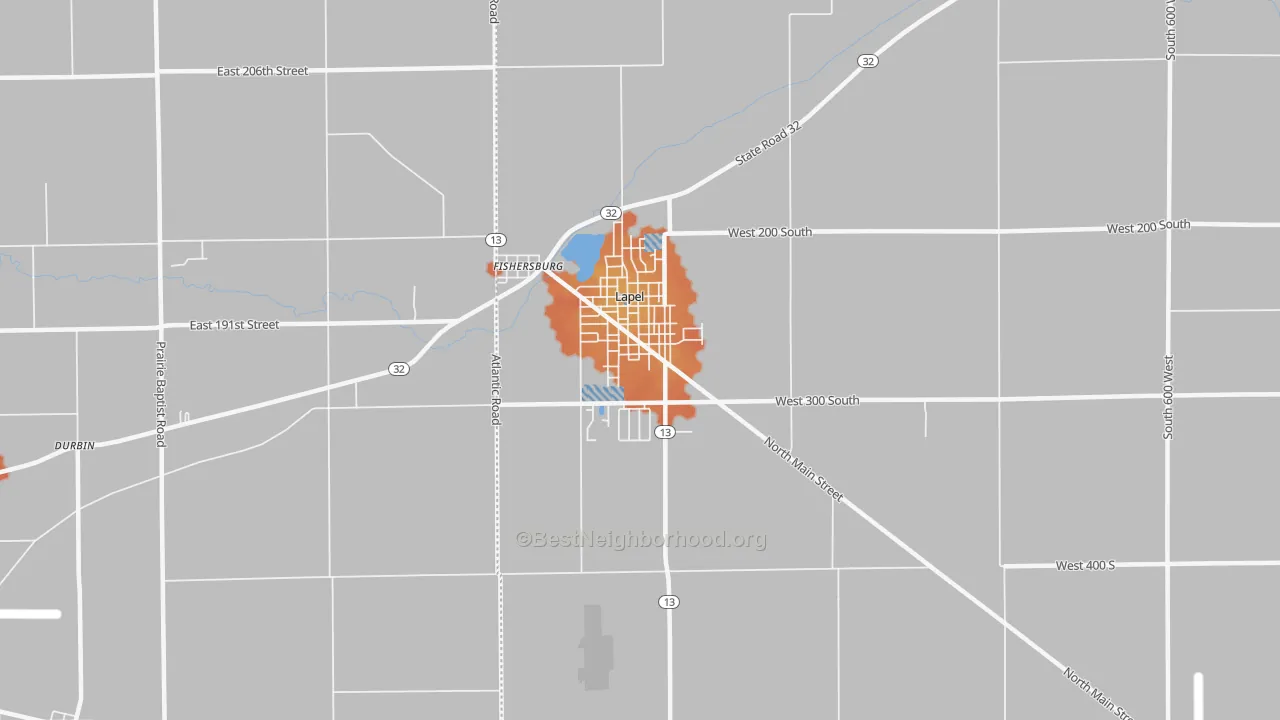 Bike Grade map of 46051, IN