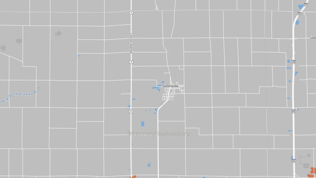 Bike Grade map of 46070, IN