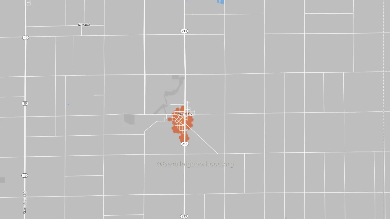 Bike Grade map of 46076, IN