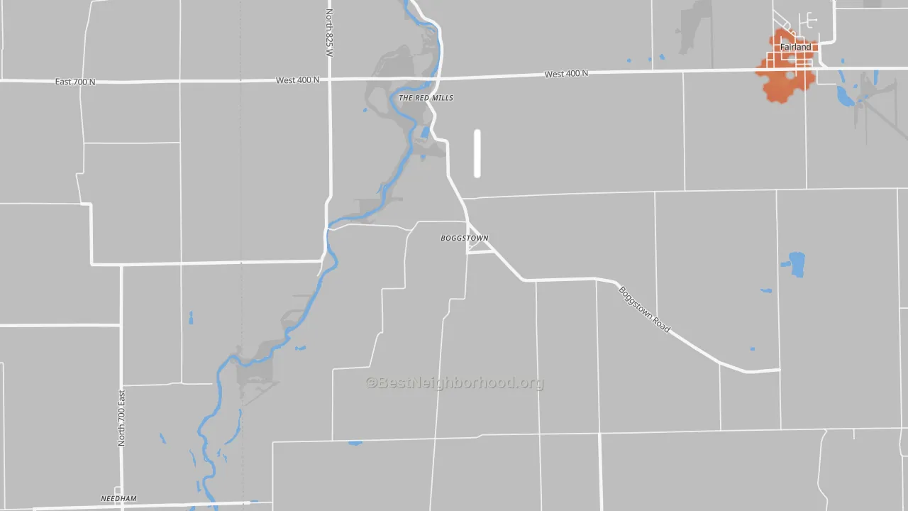 Bike Grade map of 46110, IN