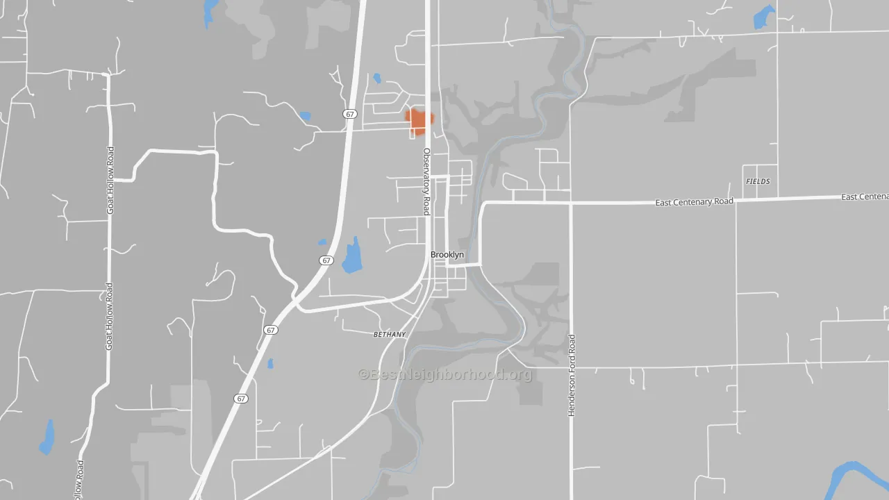 Bike Grade map of 46111, IN