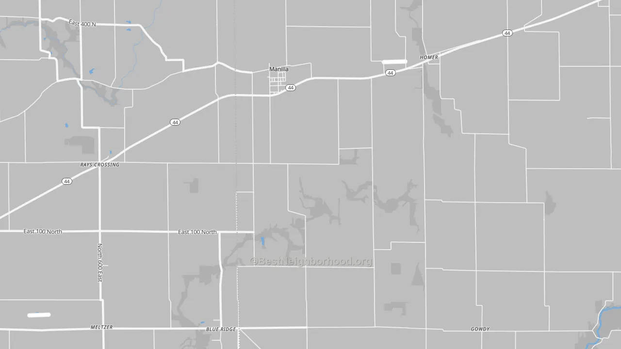 Bike Grade map of 46150, IN