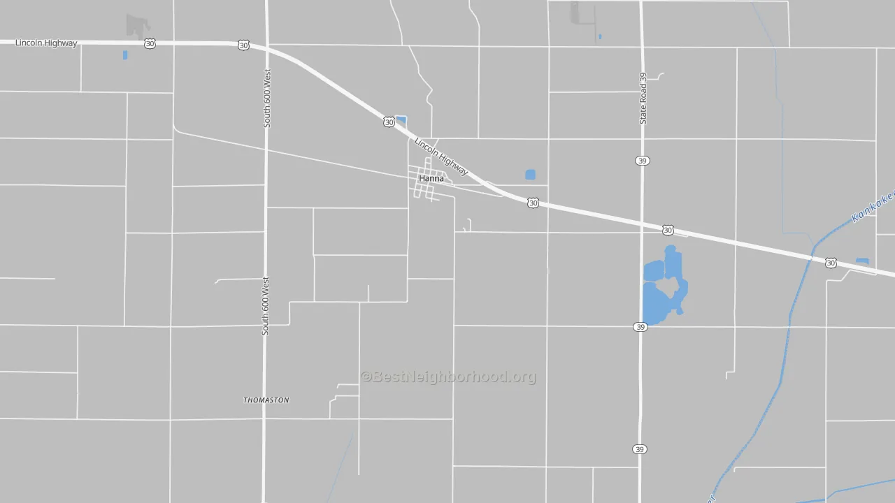 Bike Grade map of 46340, IN