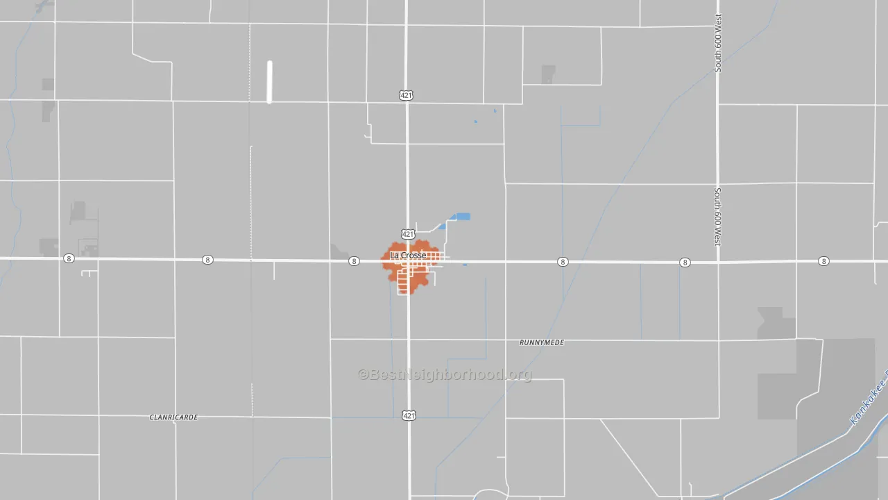 Bike Grade map of 46348, IN