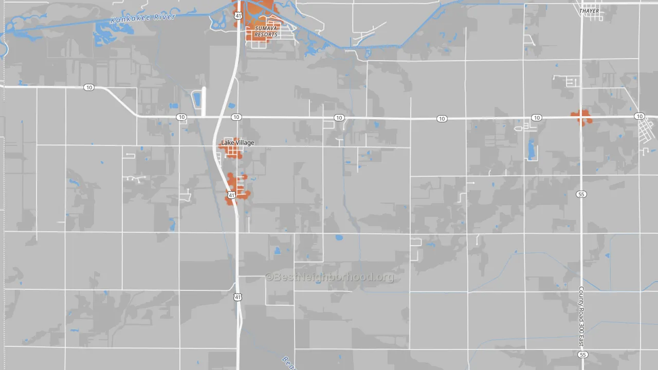Bike Grade map of 46349, IN