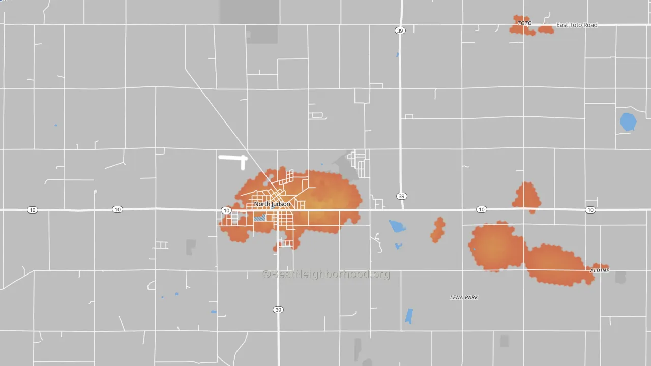 Bike Grade map of 46366, IN
