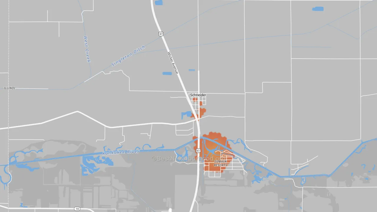 Bike Grade map of 46376, IN