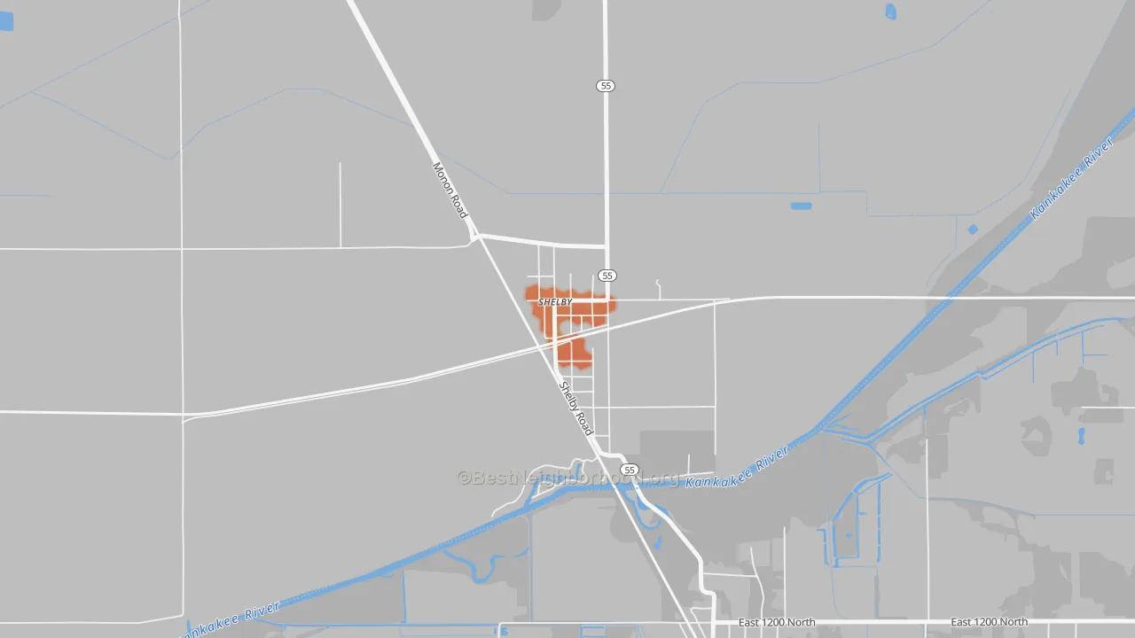 Bike Grade map of 46377, IN